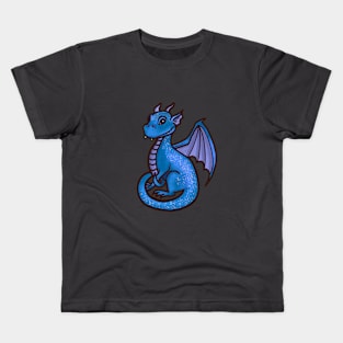 Dragon Illustration - Blue Kids T-Shirt